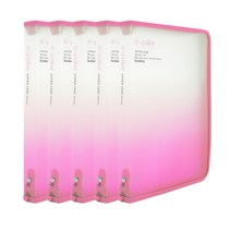 지퍼 파일 케이스, 분홍, 5개