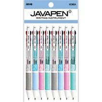 자바펜 제트3볼 볼펜 4종세트 0.7mm, 하양, 하늘, 분홍, 민트, 2세트