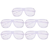리빙다 큐빅셔터안경, 화이트, 5개