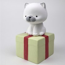 디토이 반려견 도자기 디퓨저 샴고양이 화이트 6 x 5.5 x 12 cm, 웨딩데이