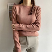 여성용 엘립 라운드 니트