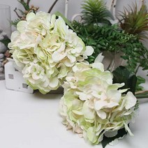 도시정원 조화 수국부케 2p, 화이트그린