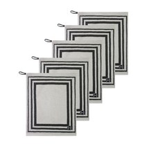 송월타월 호텔 컬렉션 스퀘어 34 고리 핸드타월, 그레이, 5개