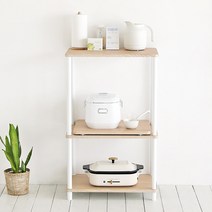 롬앤홈 스마트조립식 렌지대 3단, 오크화이트