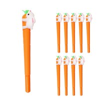 갓샵 토끼 당근볼펜 0.5mm, 혼합색상, 10개
