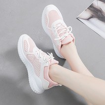 여성 레이스업 스포티 메시 운동화