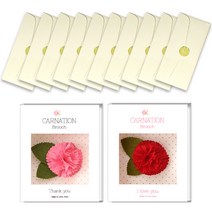 투영디자인 카네이션 브로치 2종 + 럭셔리 펄 용돈봉투 10p, 소프트크림, 1세트