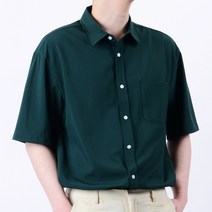 타운클로 남성용 스판 세미 오버핏 반팔 셔츠