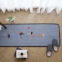 아망떼 닥스훈트 퀼팅 워싱 발매트, 더스트블루