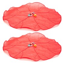 하율공방 고급 모시 전통 연잎 밥상보 앵두색, 2개