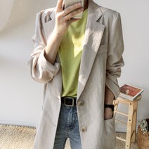 엔비룩 여성용 리얼 린넨 자켓