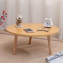 따니네 미니 테이블 미니책상 원형 ZZ001 50 x 50 x 30 cm, 베이지