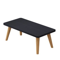 YOU&ME 원목 다용도 좌식 사각 테이블 L ZZ011, 블랙