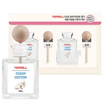 테렐 차량용 디퓨저 40ml x 2p + 우드봉 2p, 클린코튼, 1세트