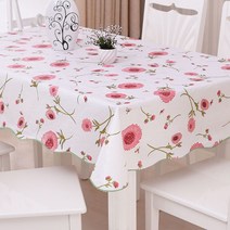 마켓감성 플라워 원형 PVC 방수 식탁보, 타입1, 150cm
