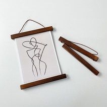 케이트가든 행잉 우드 프레임 액자 2p, 월넛