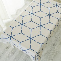 마켓감성 고급린넨 기하학 디자인 테이블보, 타입10, 100 x 140 cm