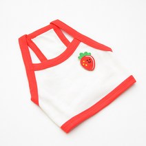 알럽펫 과일 포인트 컬러 강아지 나시, 레드