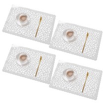 마켓피오 주방 pvc 레트로 레이스 식탁매트 4p, 타입9, 30 x 45 cm