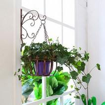 엔틱 벽걸이 화분 받침대, 브라운