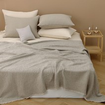 타카타카 프레임 사계절 모달와플 이불, 베이지그레이