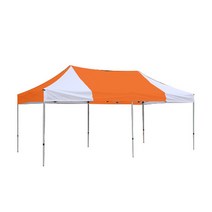 홍캐노피 32mm 스틸 캐노피 천막 2.5 x 2.5 m, 주황(중앙) + 백색, 1개
