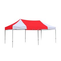 홍캐노피 알루미늄 접이식 행사용 캐노피천막 2 x 2 m, 빨강(중앙) + 백색, 1개