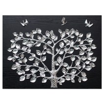 KM데코 인테리어 부조 장식 벽걸이 액자 돈나무, 실버