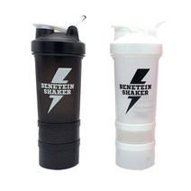 베네틴 쉐이커 2종 x 600ml, 블랙, 화이트