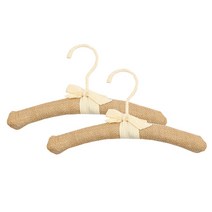더플로우 빈티지 작은 린넨 리본 옷걸이 25cm, 혼합색상, 2개입