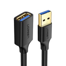 [3.5mm연장선] 유그린 순동 USB 3.0 고속 연장케이블 연장선, 1개, 1m