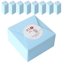 레이스 포장박스 블루 100p + 첫돌스티커 한글1 100p, 혼합색상, 1세트