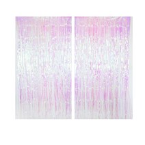 파티쇼 오로라클리어 은박 수술 파티커튼 2p, 혼합색상