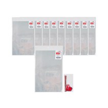 아이비스 다용도 디자인 폴리백 특대1 폴리백 60p + 클리어칩 30p + 컬러타이 30p, 투명 무지(09219), 1세트