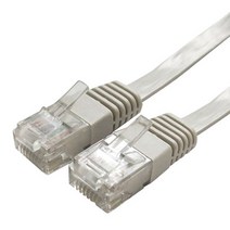 칼론 CAT6 UTP 평면 랜케이블 1m, 회색, 1개