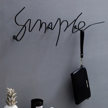 JHcompany 심플 레터링 슬림 프레임 장식소품, 블랙