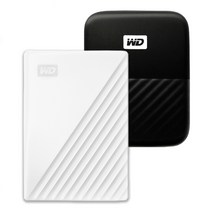 WD My Passport 휴대용 외장하드 + 파우치, 5TB, 화이트