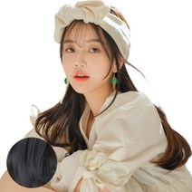 가발나라 U자형 레이어 C컬펌 오픈반가발 + 엑스트라피스 2p + 가발빗 + 꼬리빗 + 악어핀 세트, 다크블랙, 1세트