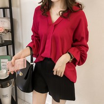 루나걸 데르아 프릴 소매 블라우스