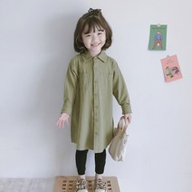 꼰띠키즈 여아용 리틀남방 원피스