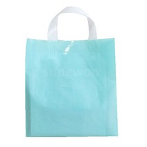 손잡이 비닐쇼핑백 민트 중 100p, 민트색 (중) 비닐쇼핑백 비닐봉투, 100장