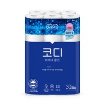 코디 비데앤클린 3겹 천연펄프 화장지 30m, 30개입, 1개