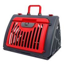 펫트롱 반려동물 접이식 이동장 PTR473, 레드