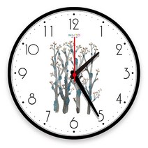 이지플 우드 심플 무소음 벽시계 40cm, 숲2-4