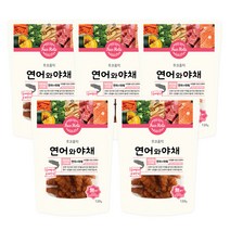 후코홀릭 강아지 간식 120g, 연어 + 야채 혼합맛, 5개