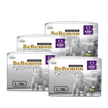 베베몬 에코네이버 밴드형 기저귀 유아용 대형 3단계(9~12kg), 104개