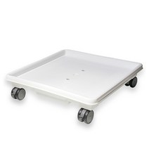 히키스 포레스트 이동식 사각타입 화분 받침대 화이트 라지, 1개, 1단