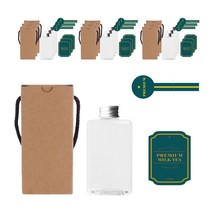 통통납작 공병 300ml + 알루미늄캡 실버 + 전용박스 통통 300-1C + 로얄밀크티그린S 스티커 + 봉인스티커, 10세트