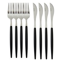 퀴드노비1979 4인 커트러리 세트, 블랙, 포크4p + 나이프4p