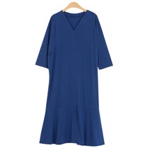 캐리루시 7부 V넥셔링 임산부 원피스